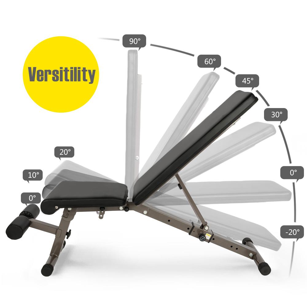 Bonnlo Adjustable Weight Bench, Incline Decline Sit up Bench, 660 lb Maximum Weight