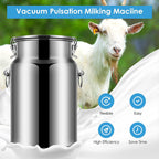 huidazhou 14l cow milking machine pump milker machine, stainless steel food grade bucket milking device, auto-stop device for cow livestock household farm