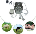 huidazhou cow milking machine pump milker machine, 7l auto-stop device for cow livestock household farm, stainless steel food grade bucket milking device