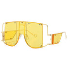 Sunglasses - Ladies Luxury Oversized Rivet Shades