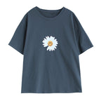 crew neck printed casual simple t-shirt