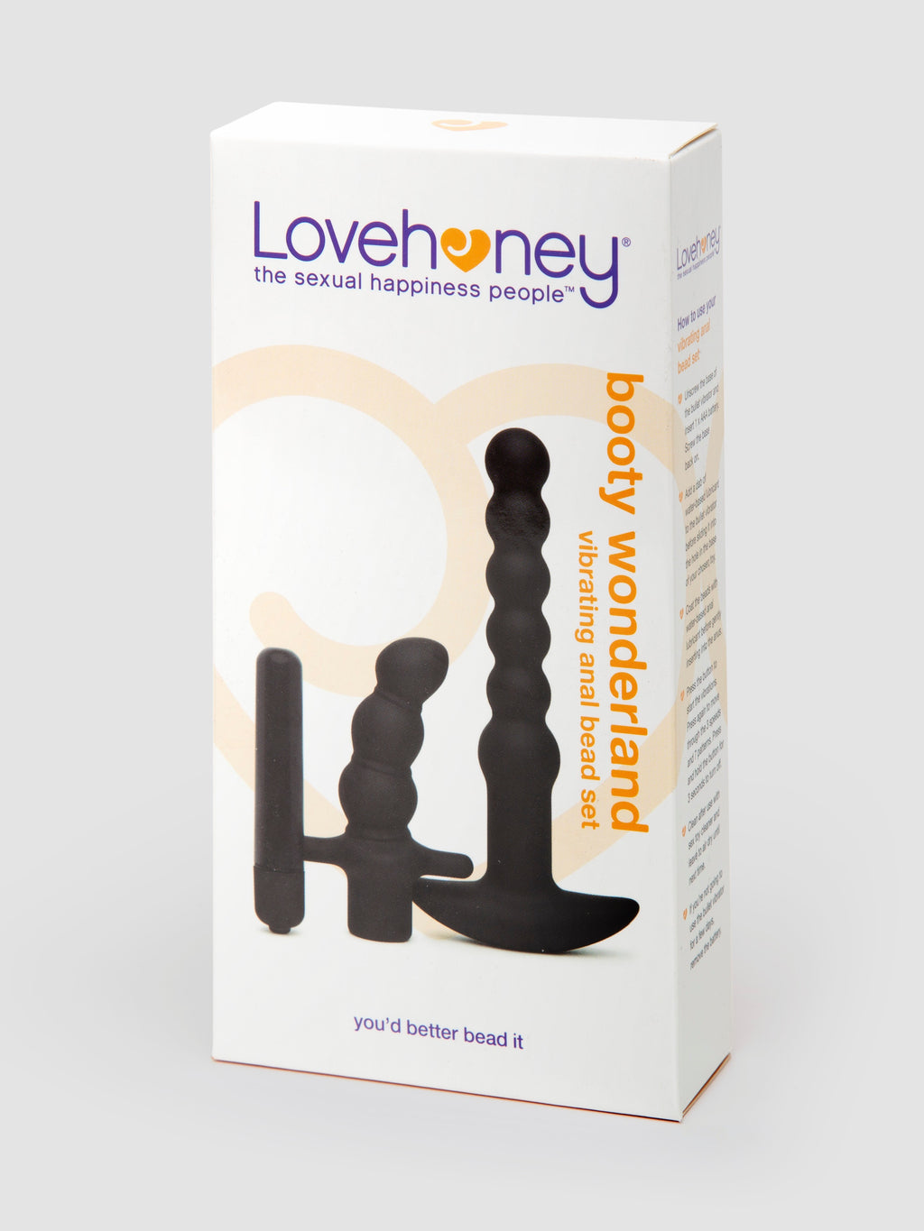 Lovehoney Booty Wonderland Vibrating Anal Beads Set , Black