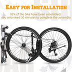 SIRDAR S-900 27 Speed 27.5 inch Mountain Bike Aluminum Alloy and High Carbon Steel with 2 Replaceable Seat, Full Suspension Disc Brake Outdoor Bikes for Men Women