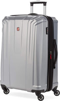 3750 Hardside Expandable Luggage with Spinner Wheels, Silver, Checked-Medium 24-Inch