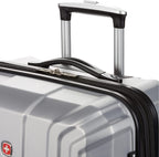 3750 Hardside Expandable Luggage with Spinner Wheels, Silver, Checked-Medium 24-Inch