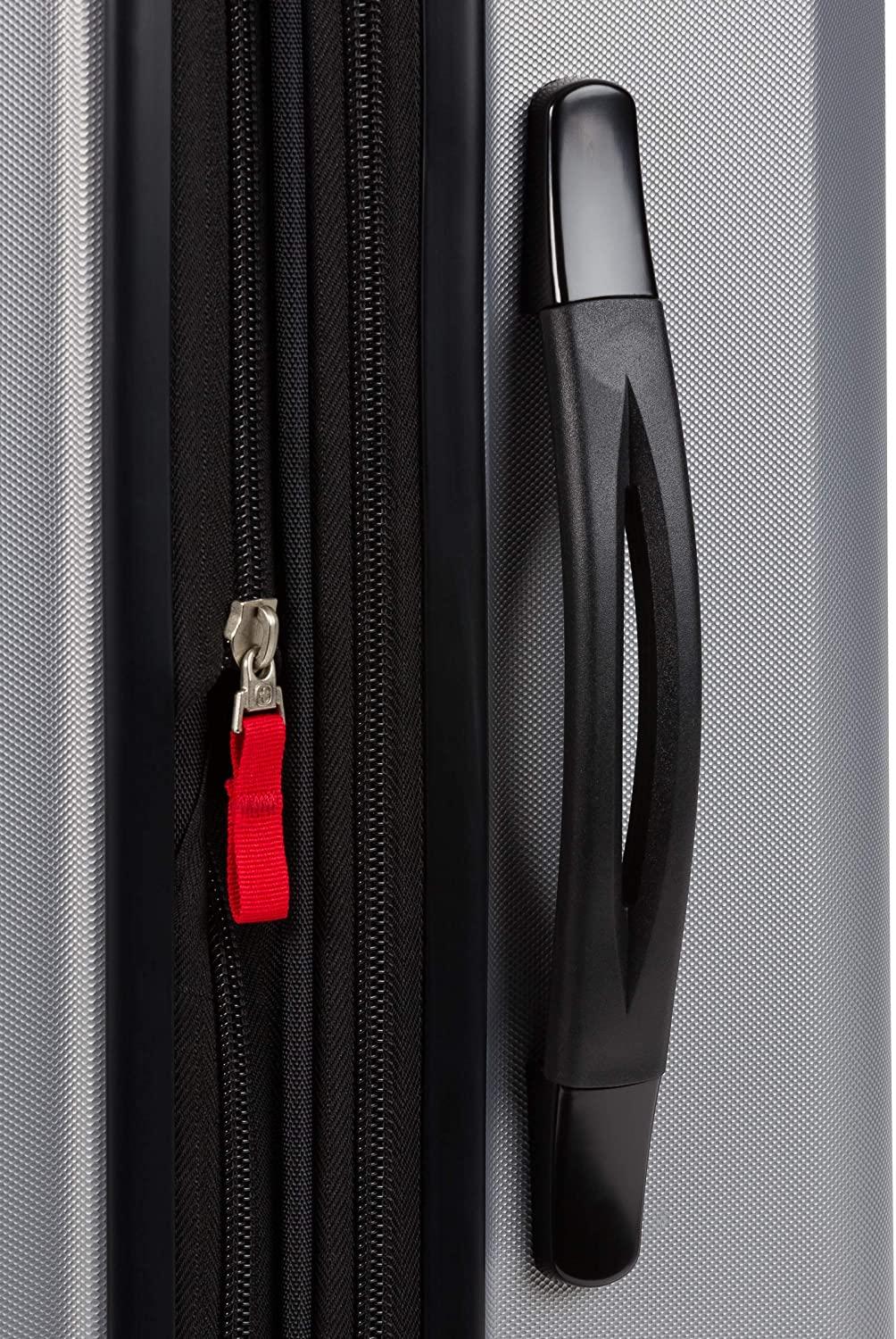 3750 Hardside Expandable Luggage with Spinner Wheels, Silver, Checked-Medium 24-Inch