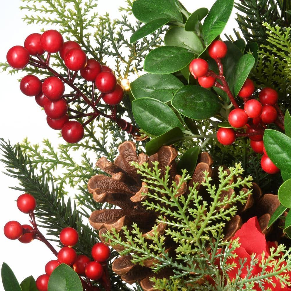 30 in. Decorated Vienna Waltz Artificial Christmas Wreath with LED Lights