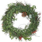 30 in. Decorated Vienna Waltz Artificial Christmas Wreath with LED Lights