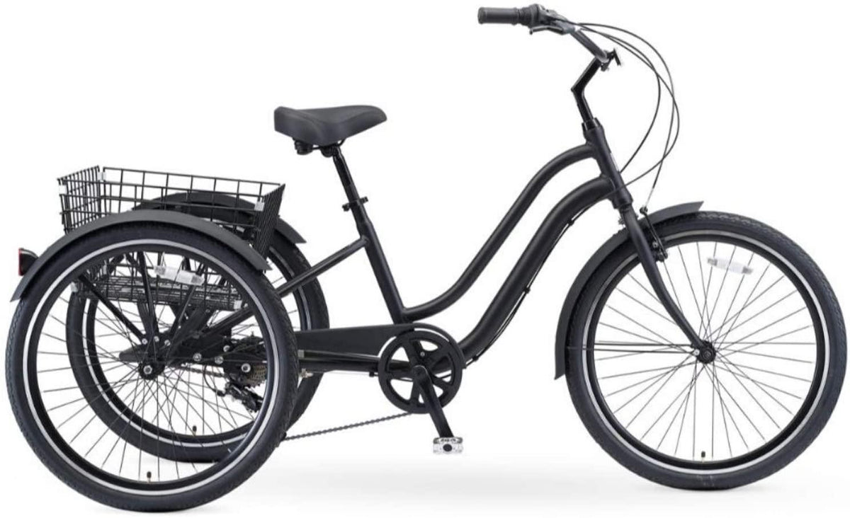 reezero EVRYjourney 26 Inch 7-Speed Hybrid Adult Tricycle with Rear Basket