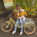 reezero EVRYjourney 26 Inch 7-Speed Hybrid Adult Tricycle with Rear Basket