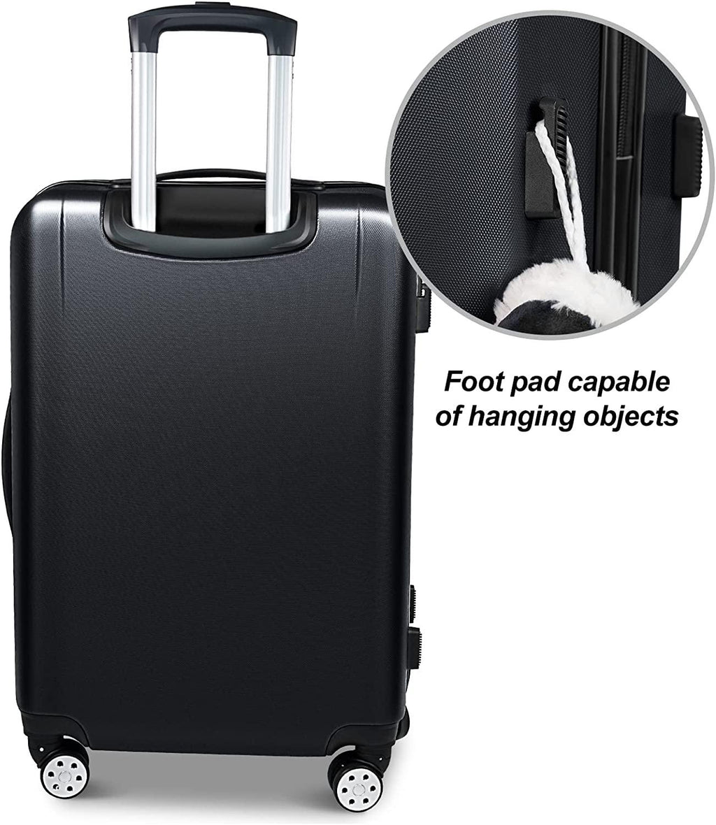 Luggage(only 28'')Suitcase ABS+PC with TSA Lock Spinner Carry on Hardshell Lightweight 20in 24in 28in_ Black, L(28in)_checked large