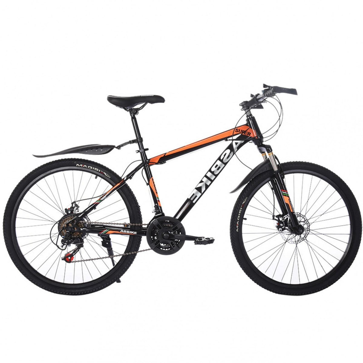 HOMBOM 26 inch Mountain Bike for Adult and Youth,21 Speed Carbon Steel Mountain Bike,Full Suspension Disc Brake Outdoor Bikes for Men Women Black