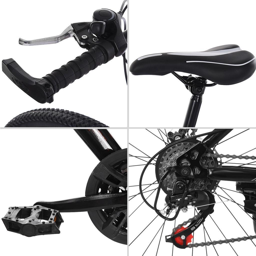 HOMBOM 26 inch Mountain Bike for Adult and Youth,21 Speed Carbon Steel Mountain Bike,Full Suspension Disc Brake Outdoor Bikes for Men Women Black