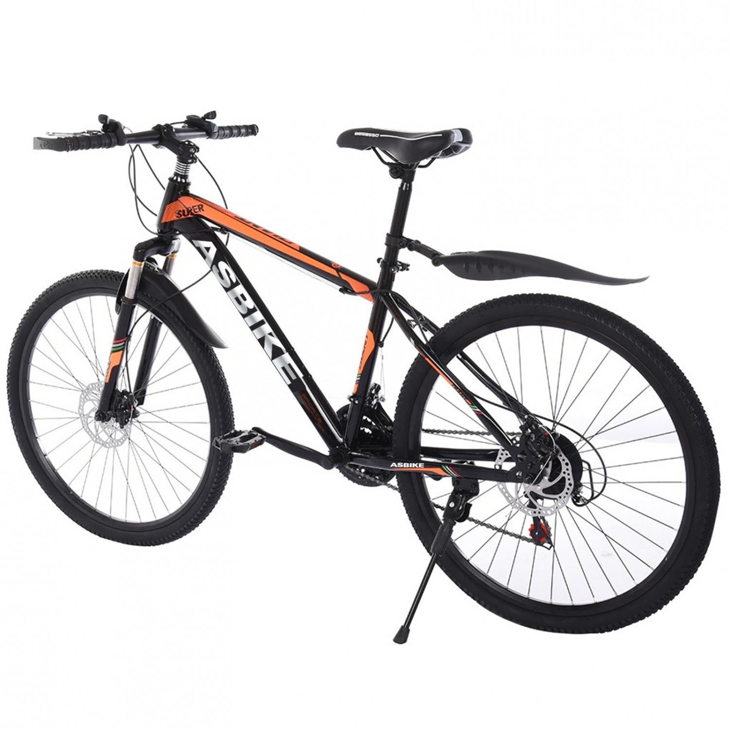 HOMBOM 26 inch Mountain Bike for Adult and Youth,21 Speed Carbon Steel Mountain Bike,Full Suspension Disc Brake Outdoor Bikes for Men Women Black