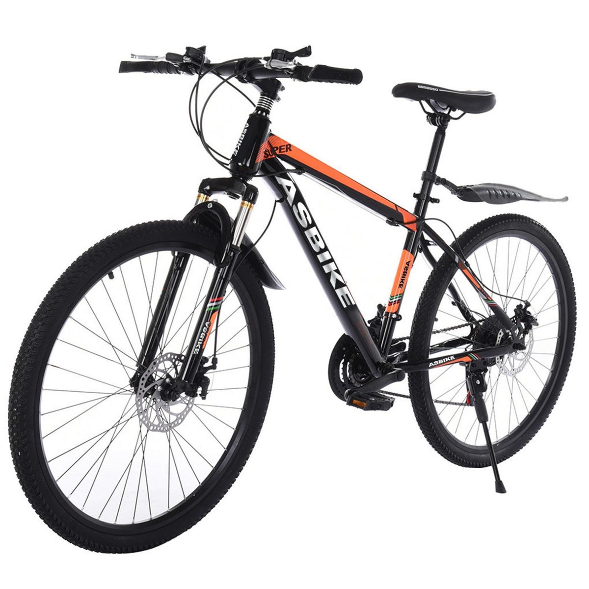 HOMBOM 26 inch Mountain Bike for Adult and Youth,21 Speed Carbon Steel Mountain Bike,Full Suspension Disc Brake Outdoor Bikes for Men Women Black