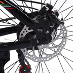 HOMBOM 26 inch Mountain Bike for Adult and Youth,21 Speed Carbon Steel Mountain Bike,Full Suspension Disc Brake Outdoor Bikes for Men Women Black