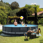 26309ST 14 Foot x 42 Inch Ultra XTR Frame Round Above Ground Swimming Pool with Liner, Ladder, Filter Cartridge Pump,