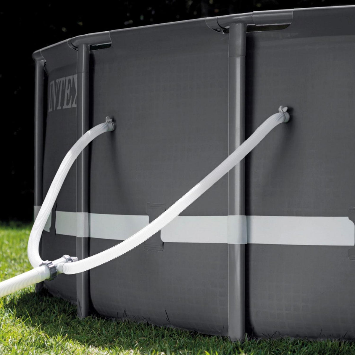 26309ST 14 Foot x 42 Inch Ultra XTR Frame Round Above Ground Swimming Pool with Liner, Ladder, Filter Cartridge Pump,