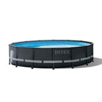 26309ST 14 Foot x 42 Inch Ultra XTR Frame Round Above Ground Swimming Pool with Liner, Ladder, Filter Cartridge Pump,