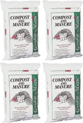michigan peat 5240 outdoor lawn garden compost and manure blend for fertilizing soil amendment in planters, raised beds, &amp; more, 40 pound bag (4 pack)