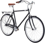 BearBike Road Bike London 2020 Matte Black Color Performance Rigid Steel Fork Frame Caliper Brakes Bicycle