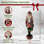 58 in. Dancing Christmas African American Mrs. Claus with Apron and Cookies