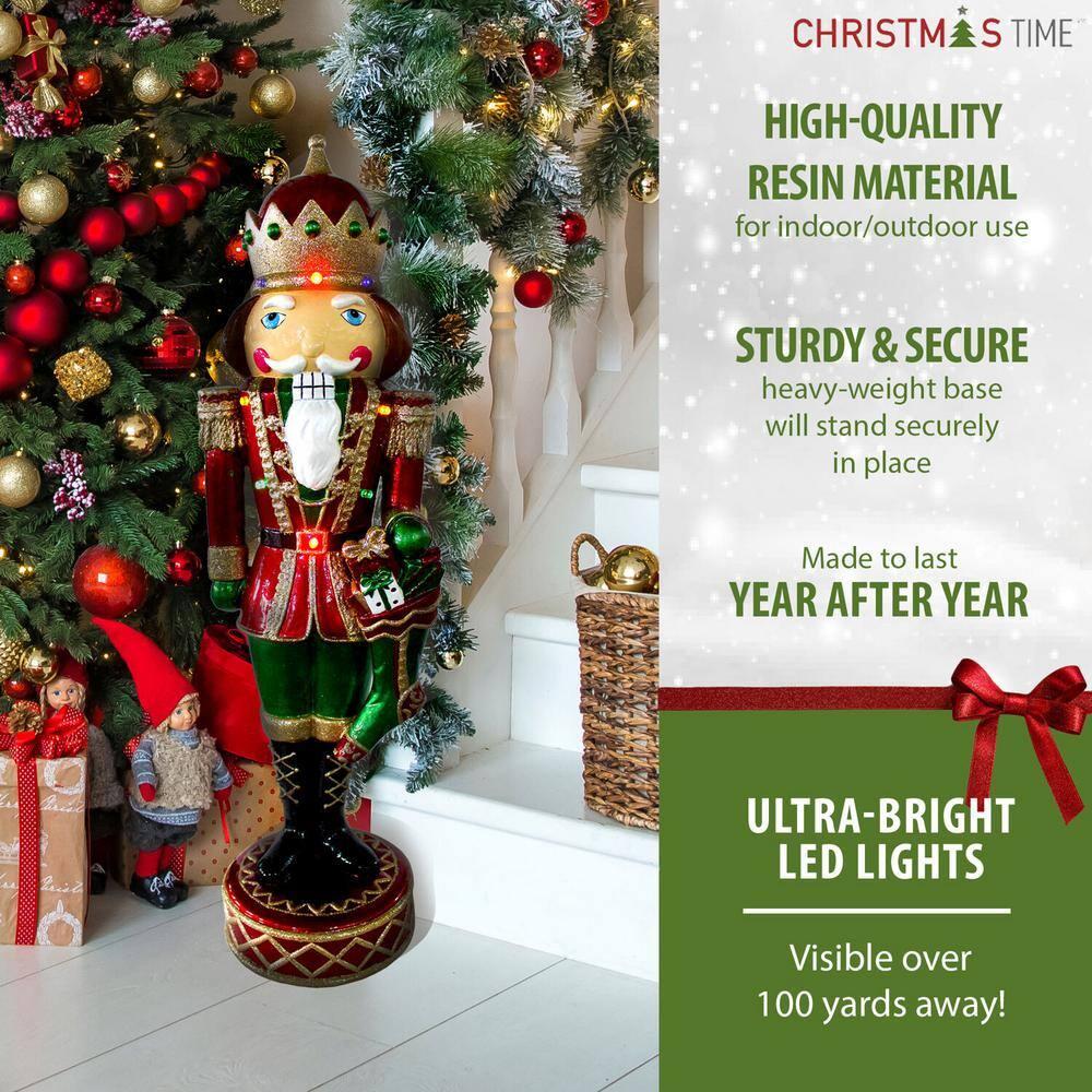 58 in. Dancing Christmas African American Mrs. Claus with Apron and Cookies