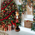 58 in. Dancing Christmas African American Mrs. Claus with Apron and Cookies