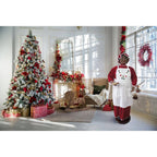 58 in. Dancing Christmas African American Mrs. Claus with Apron and Cookies