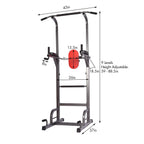 Heavy Duty Adjustable Power Tower Workout Pull Up &amp; Dip Station Adjustable Multi-Function Strength Training Dip Stand Workout Station Fitness Equipment for Home Gym, 400LBS Max Weight
