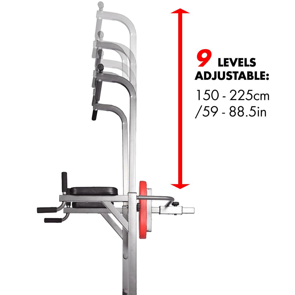 Heavy Duty Adjustable Power Tower Workout Pull Up &amp; Dip Station Adjustable Multi-Function Strength Training Dip Stand Workout Station Fitness Equipment for Home Gym, 400LBS Max Weight