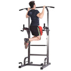 Heavy Duty Adjustable Power Tower Workout Pull Up &amp; Dip Station Adjustable Multi-Function Strength Training Dip Stand Workout Station Fitness Equipment for Home Gym, 400LBS Max Weight