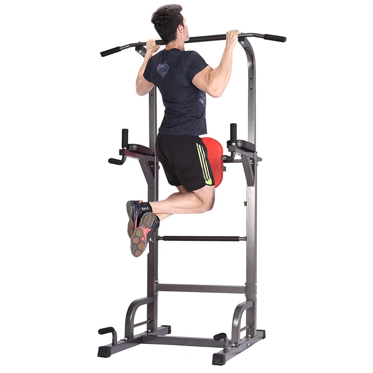 OUSGAR Multi-Function Power Tower, 9-level Height Adjustable Pull up Station Home Workout Bar Pull up Bar Push Up Home Fitness Workout Station Dip Stands Pull up Tower, 440LBS Max Weight