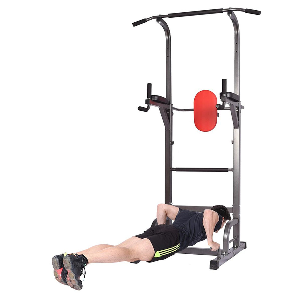 OUSGAR Multi-Function Power Tower, 9-level Height Adjustable Pull up Station Home Workout Bar Pull up Bar Push Up Home Fitness Workout Station Dip Stands Pull up Tower, 440LBS Max Weight