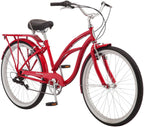 Schwinn Sanctuary 7 Cruiser Bike, Featuring Retro-Styled 16-Inch/Small Step-Through and 18-Inch/Medium Step-Over Steel Frames, 7-Speed Drivetrain, Front and Rear Fenders, Rear Rack, and 26-Inch Wheels