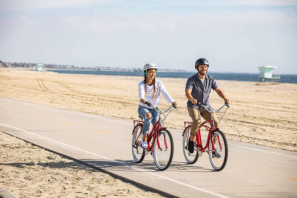 Schwinn Sanctuary 7 Cruiser Bike, Featuring Retro-Styled 16-Inch/Small Step-Through and 18-Inch/Medium Step-Over Steel Frames, 7-Speed Drivetrain, Front and Rear Fenders, Rear Rack, and 26-Inch Wheels