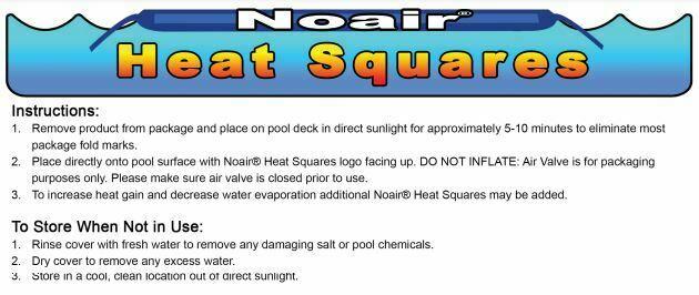 12 pack noair blue 54" heat squares s-1254 solar swimming pool heating tarp