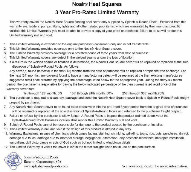 12 pack noair blue 54" heat squares s-1254 solar swimming pool heating tarp
