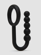 Lovehoney Classic Combo Silicone Ball Ring with Anal Beads, Black