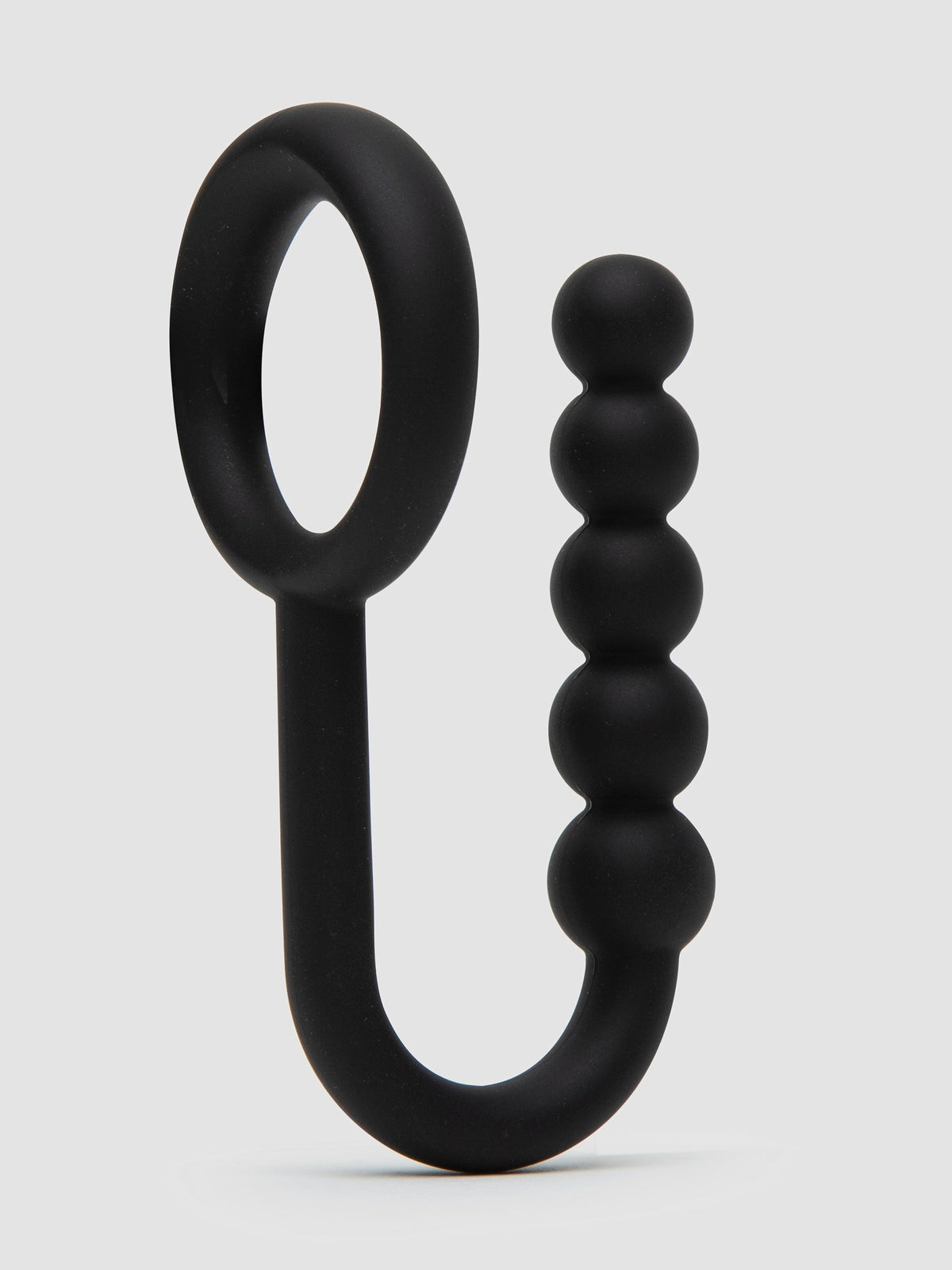 Lovehoney Classic Combo Silicone Ball Ring with Anal Beads, Black