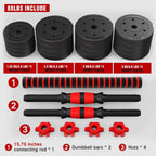 SKONYON Adjustable Dumbbells-Pair 66 pounds for Two Dumbbells, Anti Rolling Fitness Dumbbells