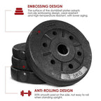 SKONYON Adjustable Dumbbells-Pair 66 pounds for Two Dumbbells, Anti Rolling Fitness Dumbbells