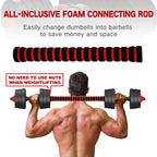 SKONYON Adjustable Dumbbells-Pair 66 pounds for Two Dumbbells, Anti Rolling Fitness Dumbbells