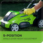 40V 16" (Push) Cordless Lawn Mower, 4.0Ah Battery (1/3 Acre, Push Button Start, Compatible with 75+ Tools)
