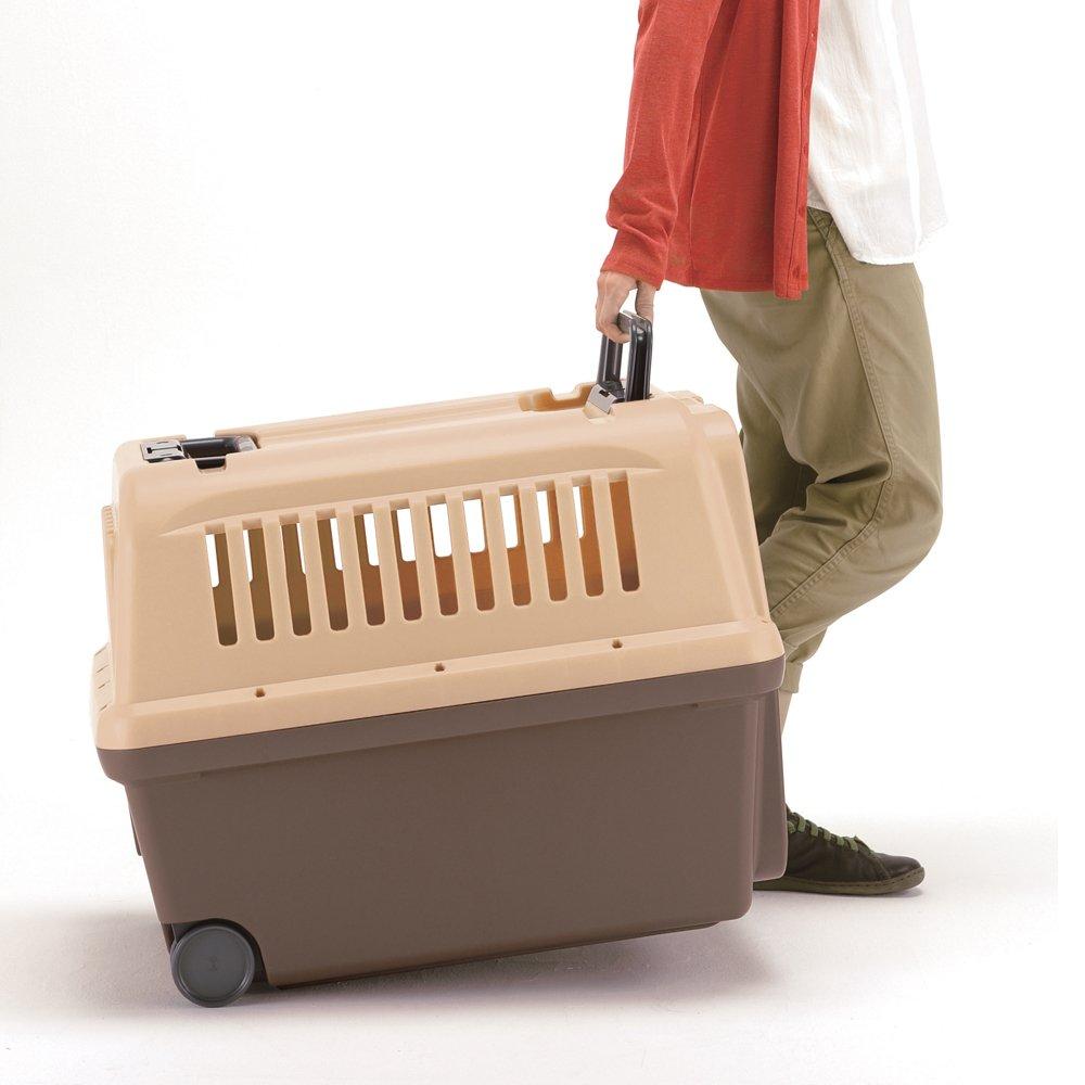 Richell 94915 Mobile Pet Carrier, Large, Brown