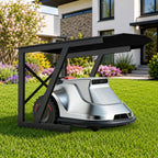 LarRobot Mower Garage, Alloy Steel Robotic Lawn Mower Shelter(1) | Heavy Duty Outdoor Shade Cover, Waterproof and UV-Proof Garden Garage, Fits 92% of Models, Robot Mower Accessories