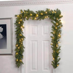 9 ft. Norwood Fir Artificial Christmas Garland with Twinkly LED Lights