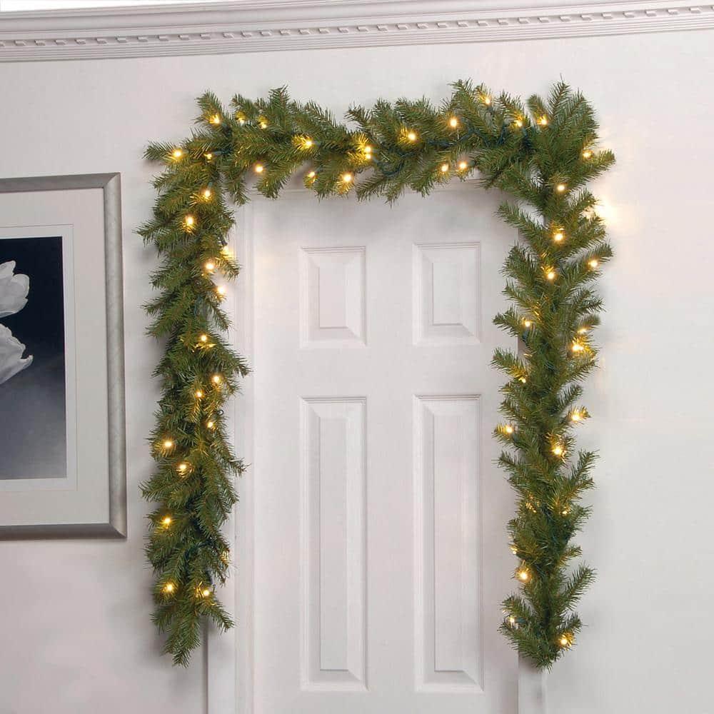 9 ft. Norwood Fir Artificial Christmas Garland with Twinkly LED Lights