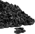 playsafer rubber mulch nuggets protective flooring for playgrounds, swing-sets, play areas, and landscaping (1,000 lbs - 39 cu. ft., black)