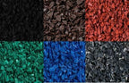 playsafer rubber mulch nuggets protective flooring for playgrounds, swing-sets, play areas, and landscaping (1,000 lbs - 39 cu. ft., black)